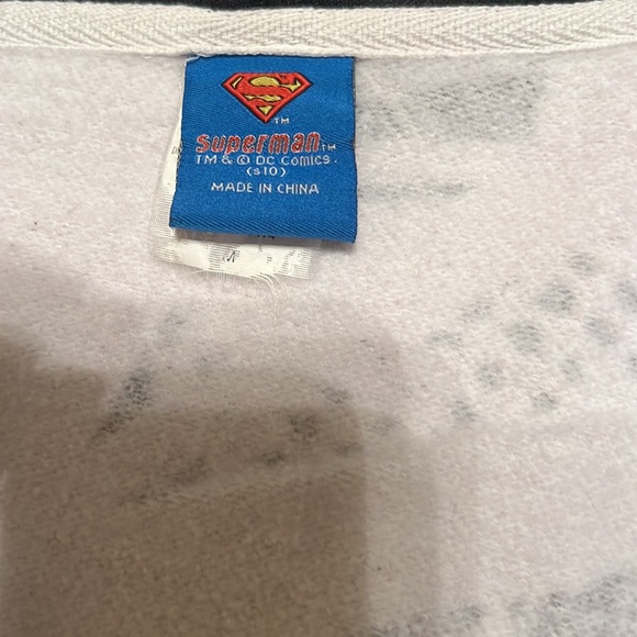 ✅ DC Comics Superman Full Zip Fleece Hoodie Unisex M Black & White Graphics - Picture 4 of 5